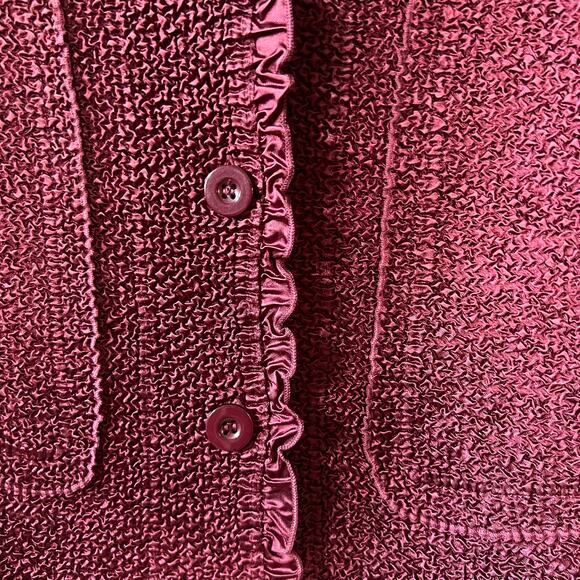 Toffee & Apple Burgundy Textured Knit Jacket Size Large NWT - Picture 5 of 9